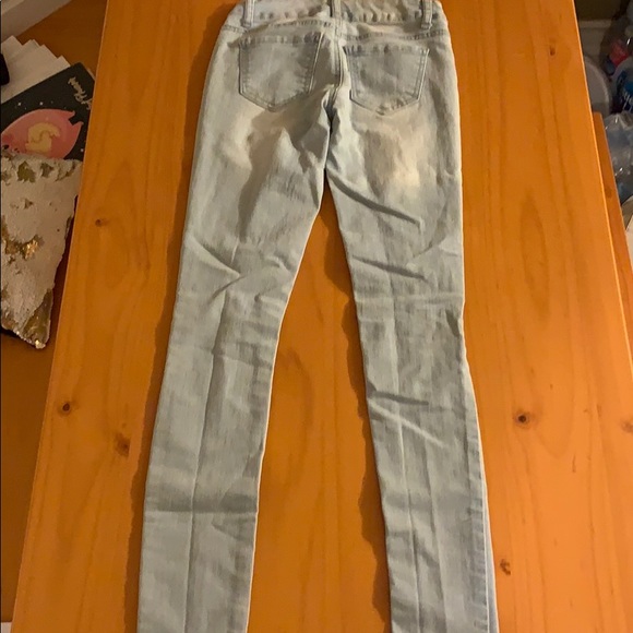 Ripped Light Blue Skinny Jeans - Picture 3 of 4